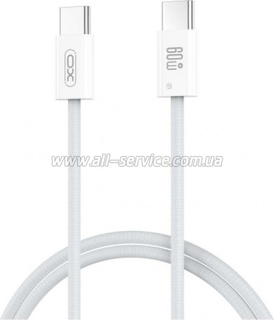 ���� ������ USB-C to USB-C 1.0m 60W white XO (NBQ273_C_White)