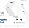 �������� ������� ColorWay GaN Mini 25W PD (CW-CHS052PDC-WT)