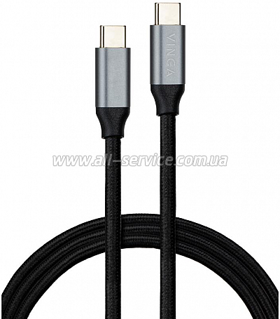   USB-C to USB-C 1.5m USB3.2 Gen2 100W 10GBps Nylon Vinga (VCPDCU3215)