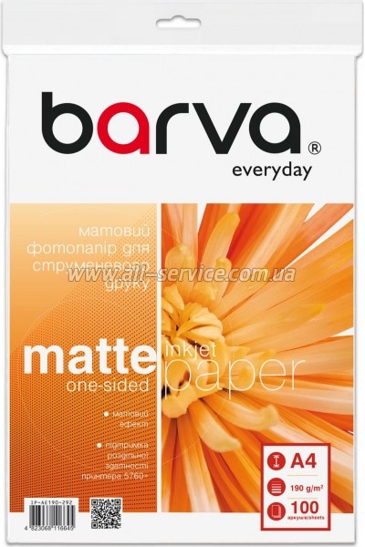 ���������� Barva Everyday Matte 190�/� A4 100� (IP-AE190-292)