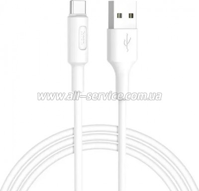 ���� ������ USB 2.0 AM to USB-C 1.0m 2A X25 white HOCO (6957531080152)