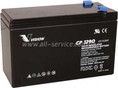 Аккумуляторная батарея Vision CP 12V 9Ah (CP1290) Аккумуляторная батарея Vision CP 12V 9Ah (CP1290)