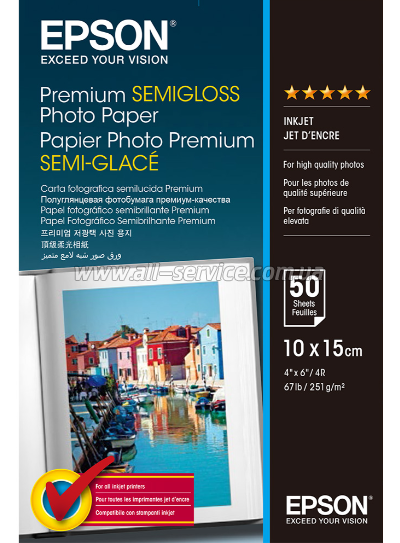  Epson Premium Semiglossy 251/ 10x15 50 (C13S041765)