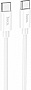 ���� ������ USB-C to USB-C 1.0m Magic silicone PD 60W X87 white HOCO (6931474783264)