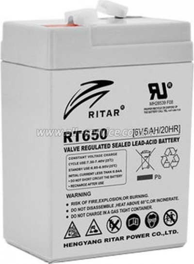 Аккумуляторная батарея Ritar AGM RT650 6V 5Ah (RT650) Аккумуляторная батарея Ritar AGM RT650 6V 5Ah (RT650)