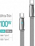 ���� ������ USB-C to USB-C 1.0m 5A 100W ultra-thin gray ColorWay (CW-CBPDCC100-GR)