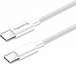 ���� ������ USB-C to USB-C 2.0m 5A 100W zinc alloy braided white ColorWay (CW-CBPDCC099-WT)