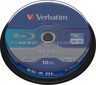  BD-R Verbatim 50GB 6x Blu-Ray 10pcs (43746)