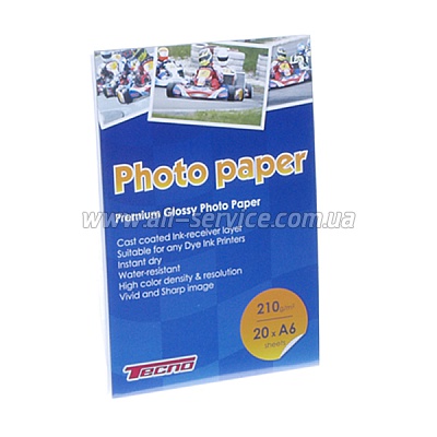  TECNO   Premium Glossy Photo Paper, 210g, 1015, 20, Value pack (560040)