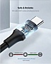 ���� ������ USB 2.0 AM to USB-C 0.5m 3.0A (18W) Nickel Plating US287 Black Ugreen (60115)