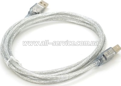 ������ ��� �������� USB 2.0 AM/BM 1.8m transparent Voltronic (YT-AM/BM-1.8T)