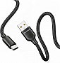 ���� ������ USB 2.0 AM to USB-C 2.0m 3A TPE embossed black ColorWay (CW-CBUC102-BK)
