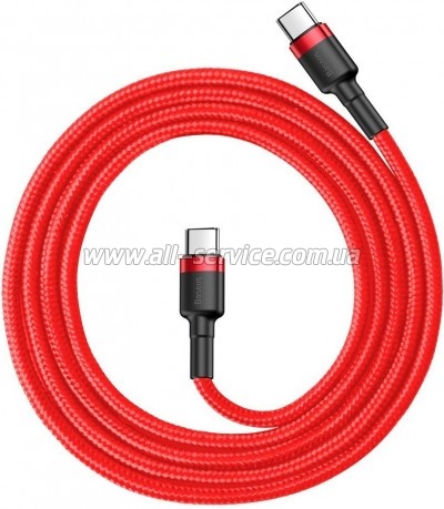 ���� ������ USB-C to USB-C 1.0m USB 3.1 3A red Baseus (CATKLF-G09)