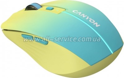  Canyon MW-44 LED Rechargeable Wireless/Bluetooth Yellow Blue (CNS-CMSW44UA)