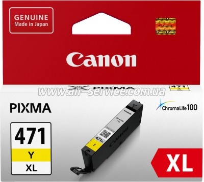  Canon CLI-471XL PIXMA MG5740/ MG6840 Yellow (0349C001)
