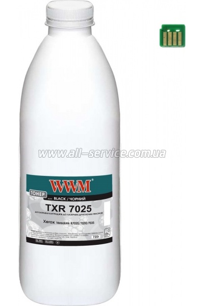 Тонер + чип WWM Xerox VersaLink B7025/ B7030/ B7035 бутль 720г (TC-VL-B7025-720-WWM) Тонер + чип WWM Xerox VersaLink B7025/ B7030/ B7035 бутль 720г (TC-VL-B7025-720-WWM)