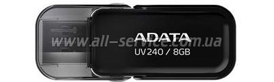 8GB ADATA UV240 USB 2.0 Black (AUV240-8G-RBK)