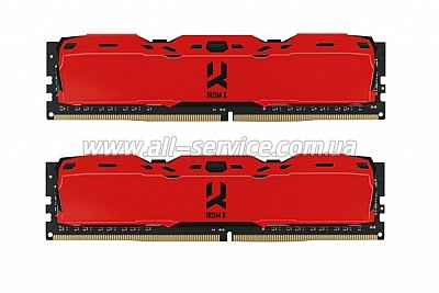  GOODRAM 16Gb 2x8GB DDR4 3000MHz IRDM Red (IR-XR3000D464L16S/16GDC)