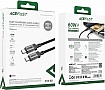 ���� ������ USB-C to USB-C 1.2m 60W stainless steel C12-03 Black Acefast (6974316283317)