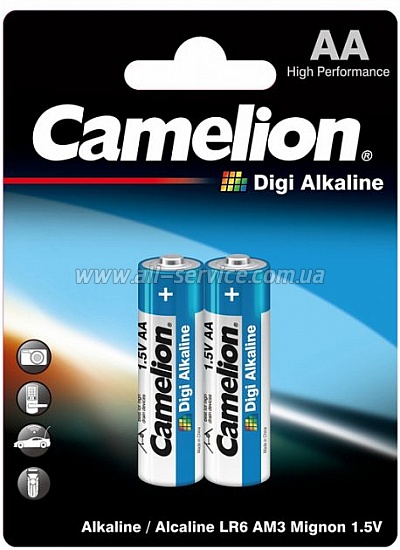  Camelion AA LR6 Digi Alkaline * 2 (LR6-BP2DG)