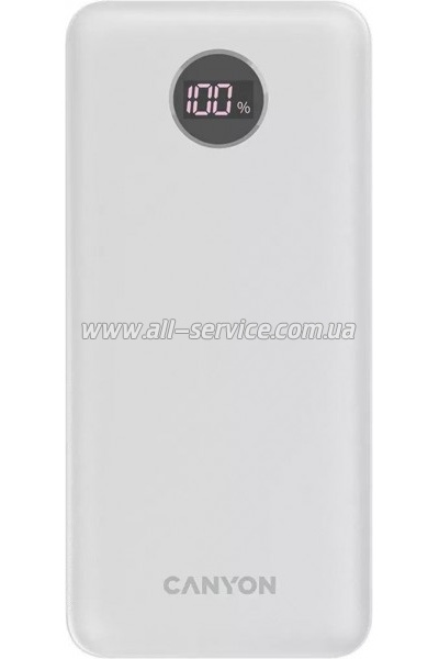 ������� ������������� Canyon PB-2002 20000mAh, PD/ 20W White (CNE-CPB2002W)