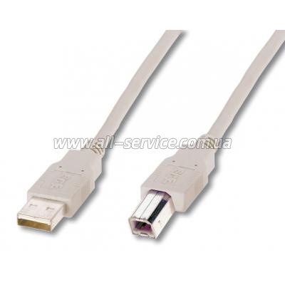  ASSMANN USB 2.0 AM/BM 3.0m, biege (AK-300102-030-E)