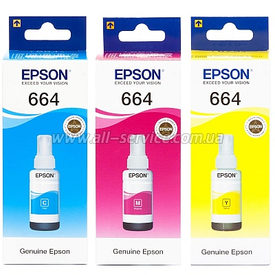   Epson 664 Epson L110/ L210/ L300 C/M/Y (SET664C/M/Y)