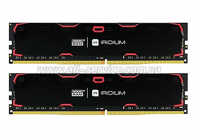  GOODRAM 8Gb DDR4 2400MH z Iridium Black 2x4GB (IR-2400D464L15S/8GDC)