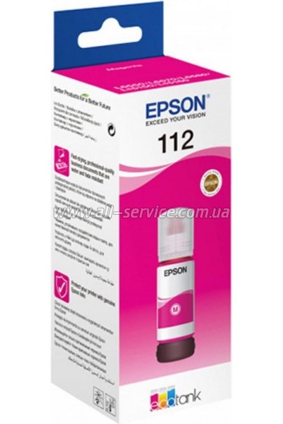 Контейнер Epson 112 EcoTank L6550/ L15150 Pigment Magenta (C13T06C34A) Контейнер Epson 112 EcoTank L6550/ L15150 Pigment Magenta (C13T06C34A)