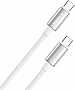 ���� ������ USB-C to USB-C 1.0m 5A 100W zinc alloy braided white ColorWay (CW-CBPDCC098-WT)
