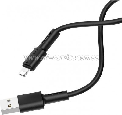 ���� ������ USB 2.0 AM to Lightning 1.0m 2.4A silicone black BOROFONE (6931474710352)