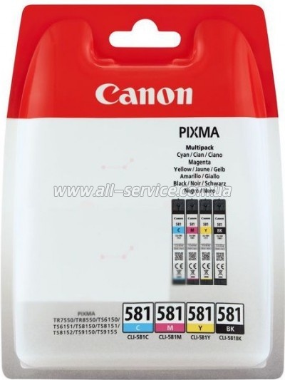   Canon CLI-581 Multipack BK,C,M,Y (2103C007)