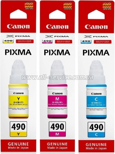   GI-490 Canon Pixma G1400/ G2400/ G3400 C/M/Y (SET490C/M/Y)