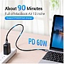 ���� ������ USB-C to USB-C 0.5m 60W USB 3.1 cotton braided Vention (TAAHD)