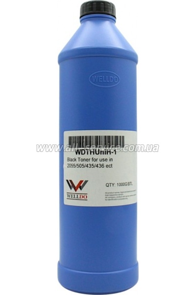 Тонер Welldo HP LJ P2035/ P3015/ M602/ M608/ Canon LBP351/ 352/ 3950 universal бутль 1кг + лейка (WDTHUniH-1) Тонер Welldo HP LJ P2035/ P3015/ M602/ M608/ Canon LBP351/ 352/ 3950 universal бутль 1кг + лейка (WDTHUniH-1)