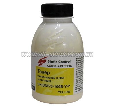  SCC Oki 3 Glossy Universal  100 yellow (OKIUNIV3-100B-Y-P)