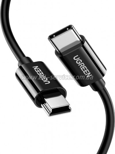 ���� ������ USB-C 2.0 AM to Mini 5P 1.0m US242 black Ugreen (50445)