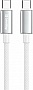 ���� ������ USB-C to USB-C 1.0m 5A 100W zinc alloy braided white ColorWay (CW-CBPDCC098-WT)