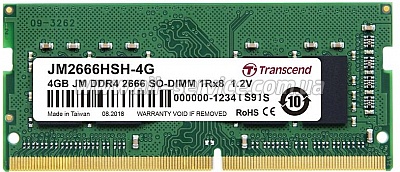  SO-DIMM Transcend JetRam DDR4 2666 4GB, BULK, CL 19 (JM2666HSH-4G)