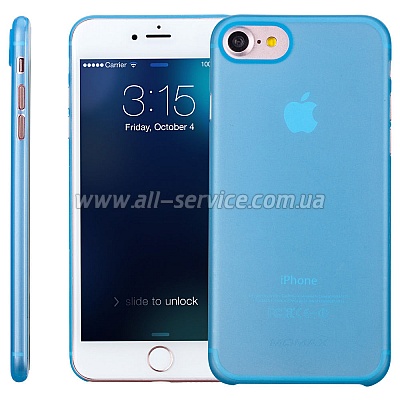 - MOMAX Membrane hard case for Apple iPhone 7 (0.3mm Super slim) Blue (MPAPIP7B)