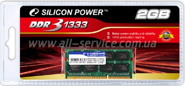  2Gb SILICON POWER SODIMM DDR3,1333Mhz BULK (SP002GBSTU133)