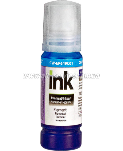  ColorWay Epson 112 Epson EcoTank L6550/ L15150 70 Cyan Pigment (CW-EP649C01)