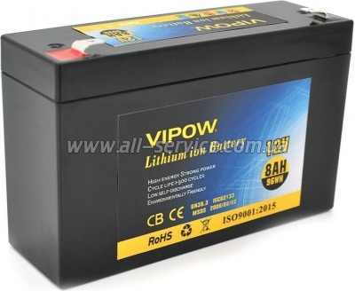    Vipow 12V - 8Ah Li-ion (VP-1280LI)