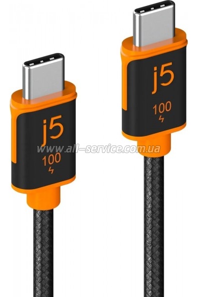 Дата кабель USB-C to USB-C 3.0m 100W 20V/5A premium J5create (JUCX25L30-N) Дата кабель USB-C to USB-C 3.0m 100W 20V/5A premium J5create (JUCX25L30-N)