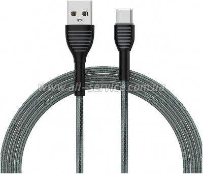 ���� ������ USB 2.0 AM to USB-C 1.0m ColorWay (CW-CBUC041-GR)