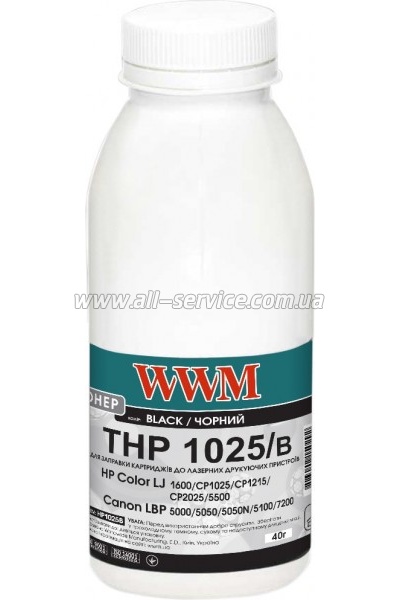  WWM HP CLJ CP1025/ Canon LBP 5050/ 7100  40 Black (HP1025B)