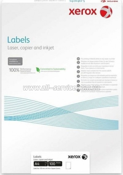  Xerox Mono Laser 8UP (squared) 105x71mm 100. (003R97404)