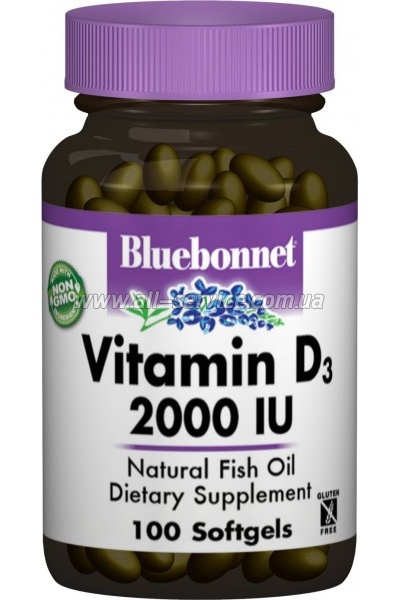  Bluebonnet Nutrition  D3 2000IU, 100   (BLB0317)