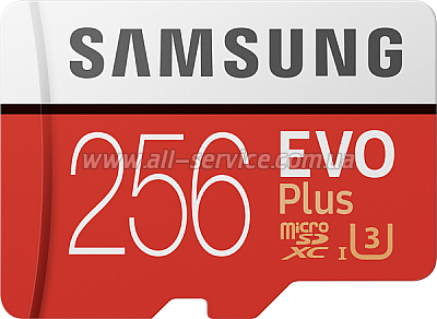   Samsung EVO Plus microSDXC 256GB UHS-I Class 10 + SD  (MB-MC256HA/RU)