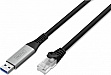 ���� ������ USB AM to RJ45 Ethernet 2.0m CAT6A S/FTP 1Gbps LSZH Digitus (AK-300600-020-S)
